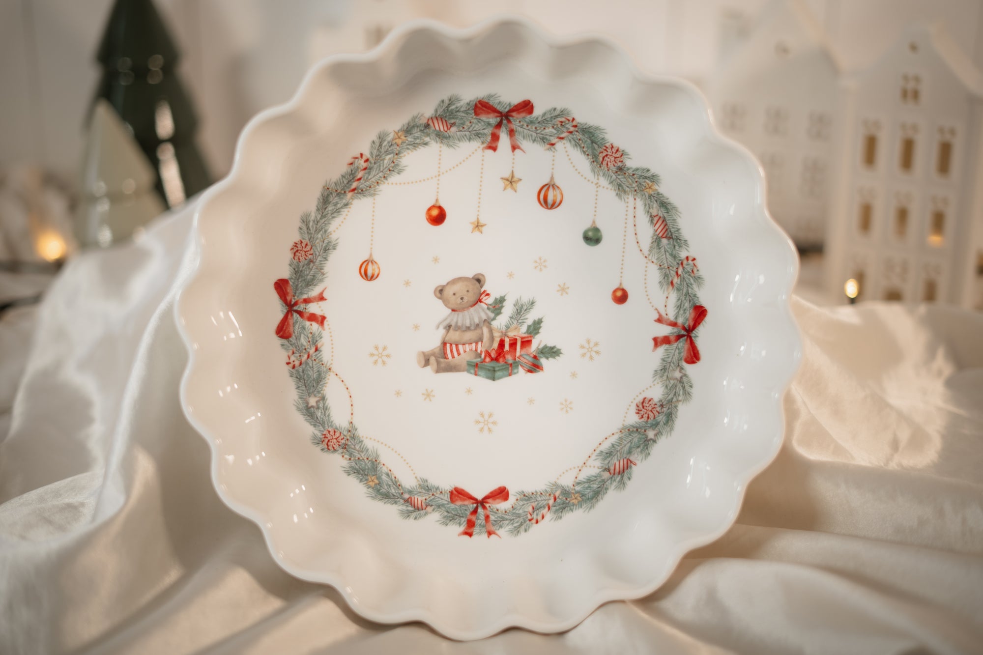 Plat à tarte "Bear" | Vintage Christmas