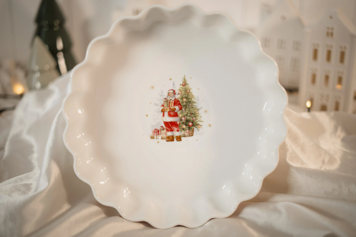 Plat à tarte "Santa" | Vintage Christmas