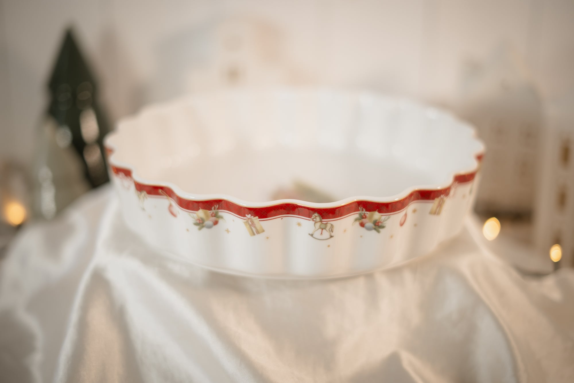 Plat à tarte "Santa" | Vintage Christmas