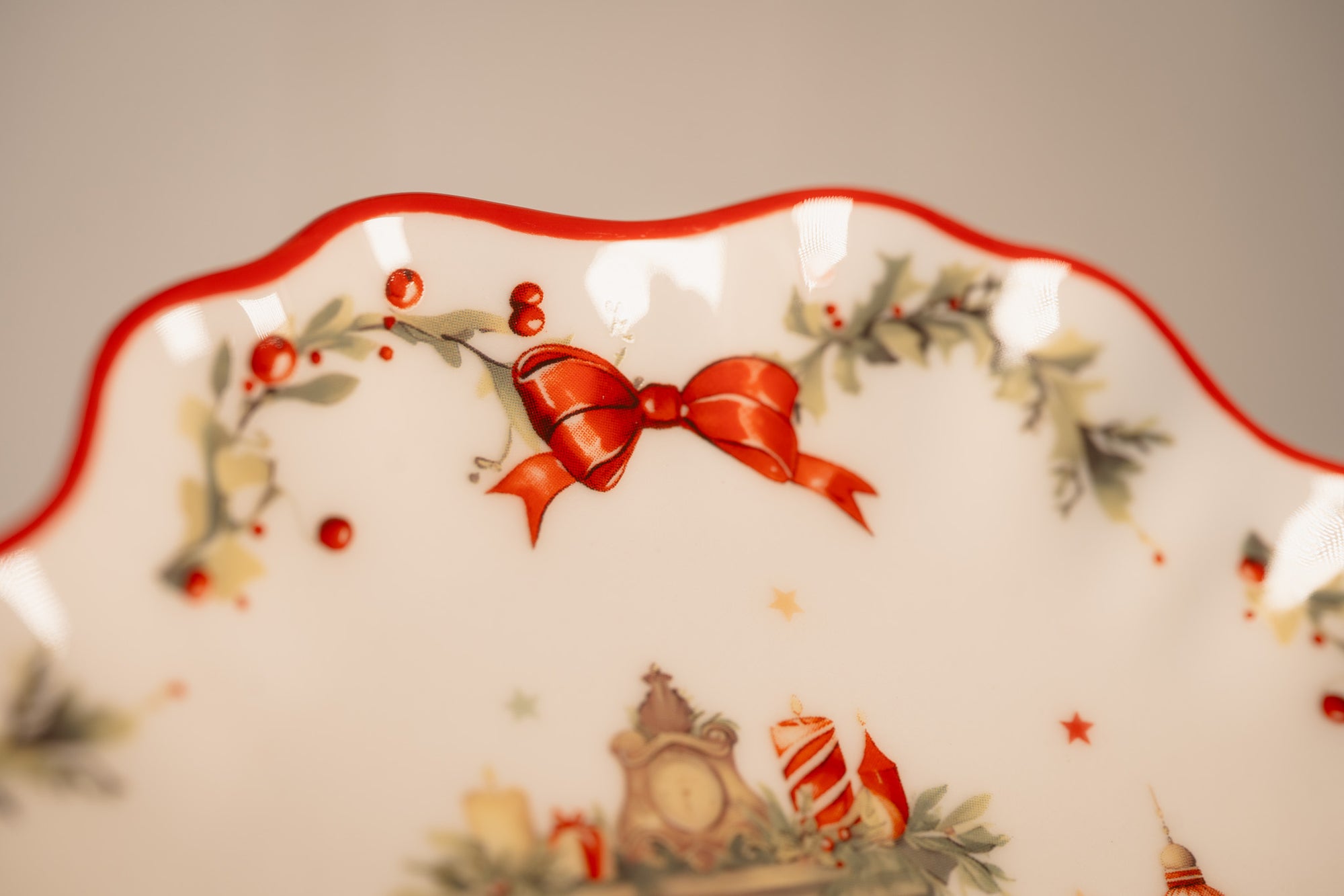 Assiette à dessert Fireplace | Vintage Christmas