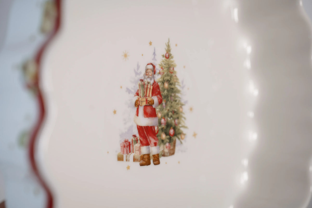 Plat à tarte "Santa" | Vintage Christmas