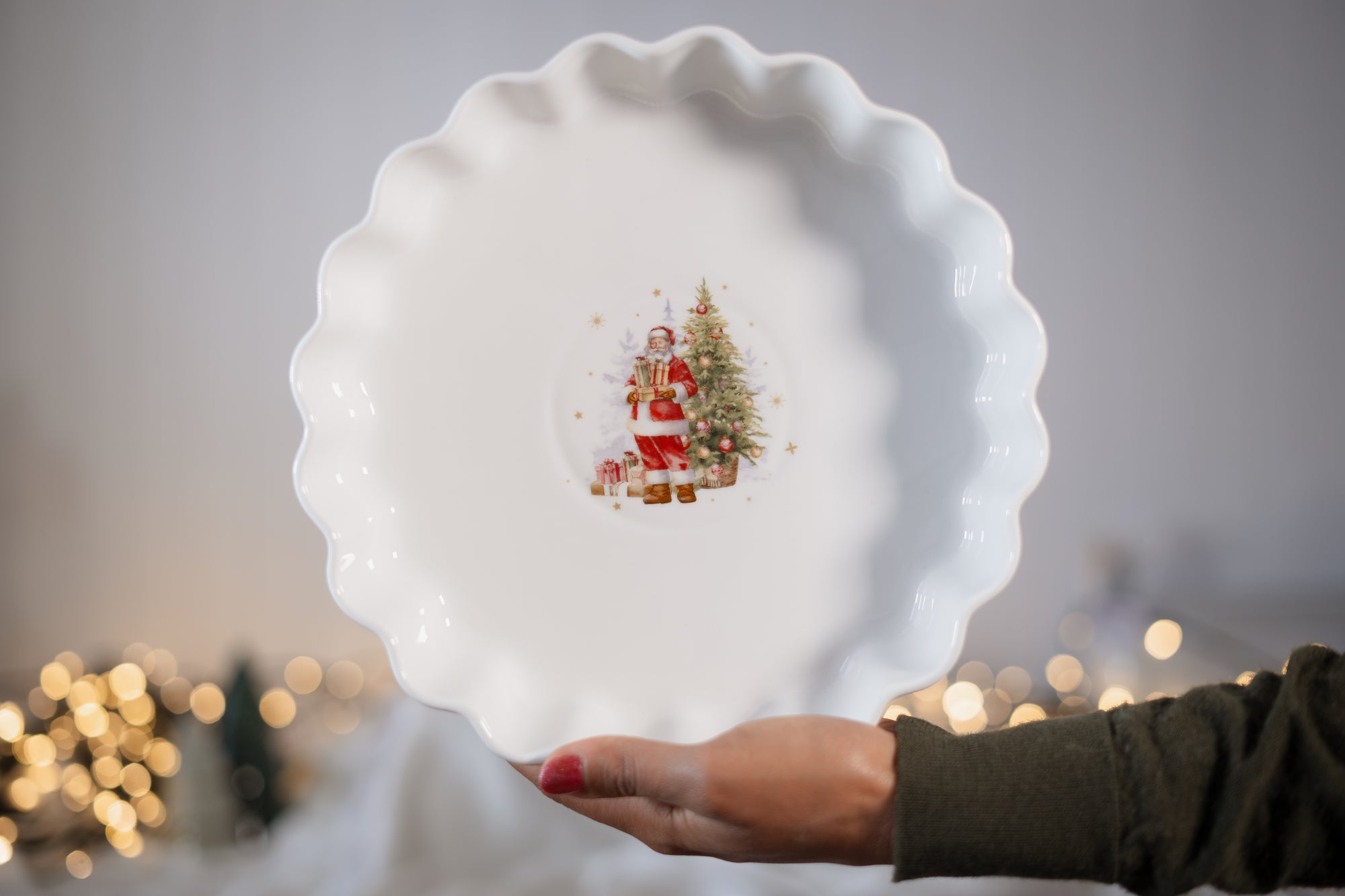 Plat à tarte "Santa" | Vintage Christmas